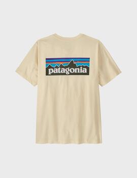 Camiseta Patagonia M`s P-6 Logo Tshirt Undyed Natu
