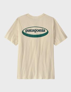 Camiseta Patagonia M´s 95 Oval Logo Undyed Natural