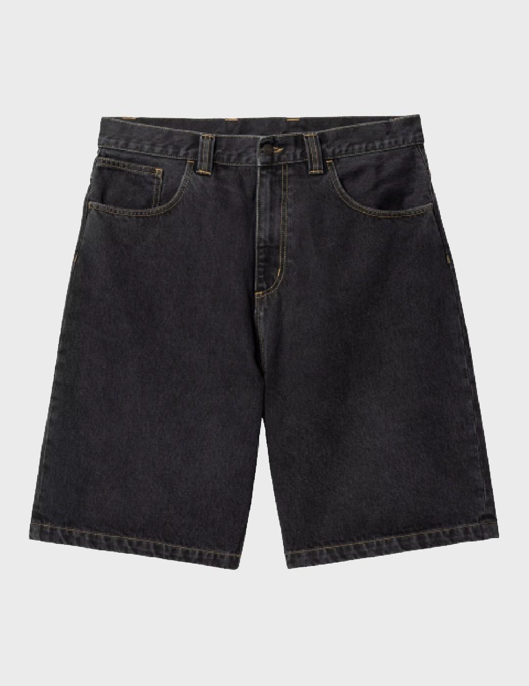 Pantalón Carhatt WIP Brandon Short Black Stone Was