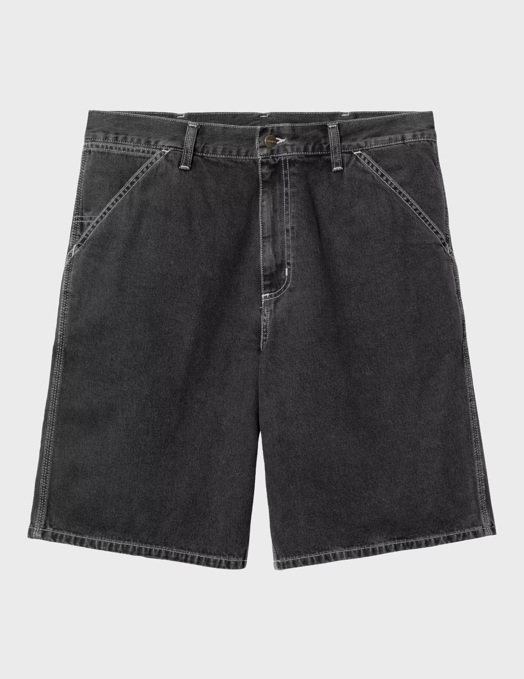 Pantalón Carhartt WIP Simple Short Black Heavy Sto