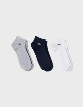 Calcetines Lacoste RA2917 00 5KC Gris Bleu Marin