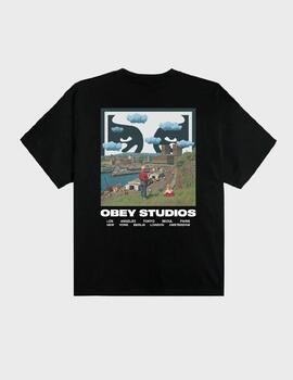 Camiseta Obey Sky face black