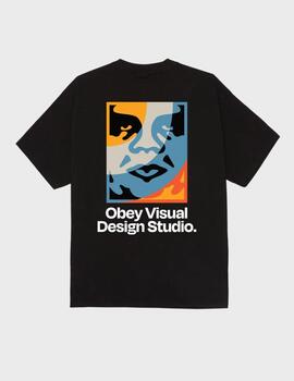 Camiseta Obey visual design studio black