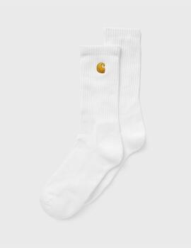 Calcetines Carhartt WIP Chase Socks White Gold