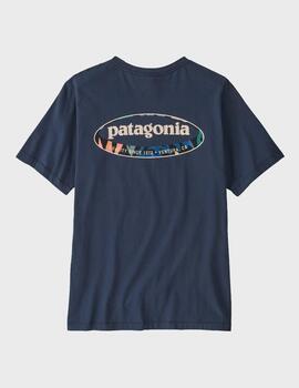 Camiseta Patagonia M´s 95 Oval Logo New Navy