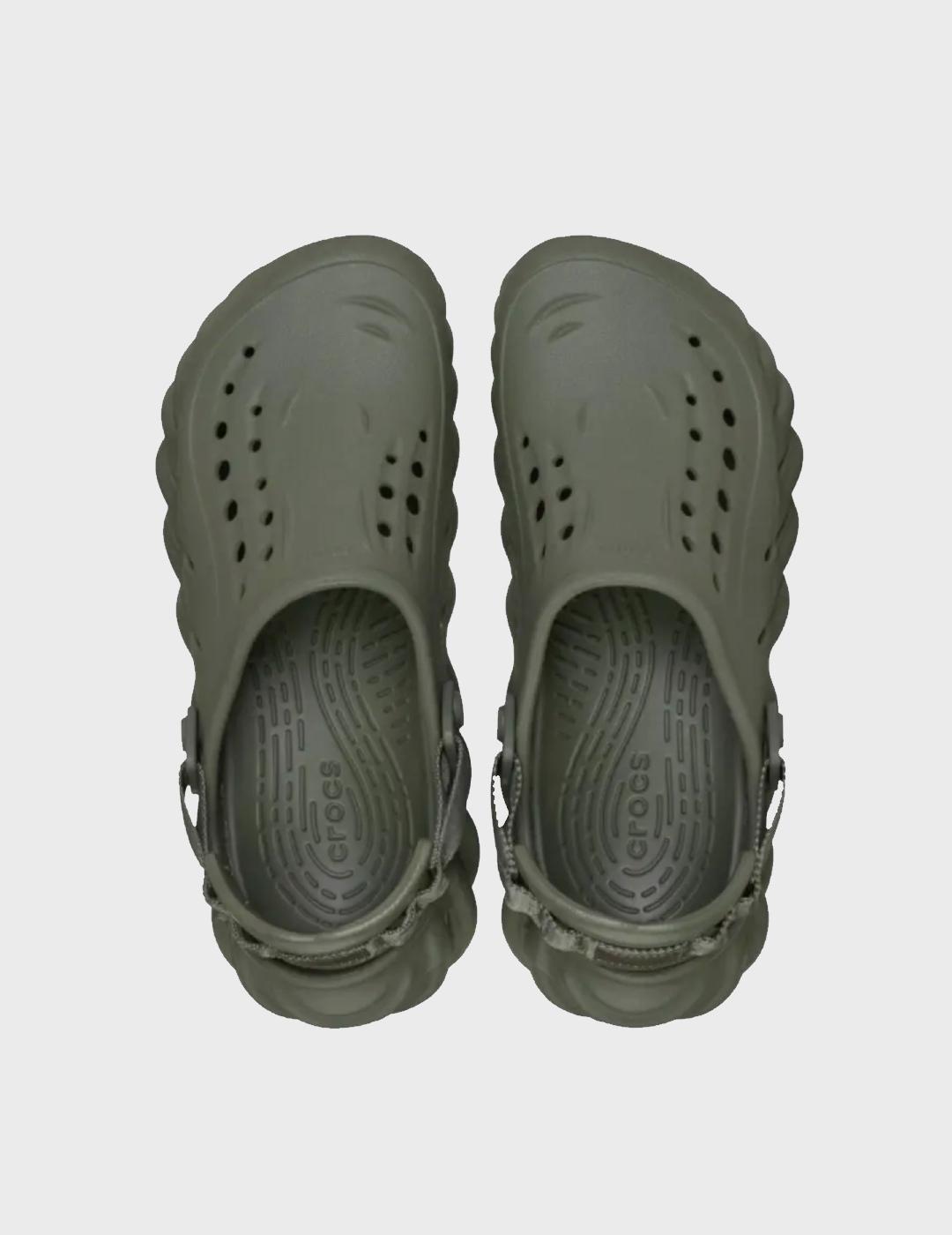 Zuecos Crocks Echo Clog Dusty Olive
