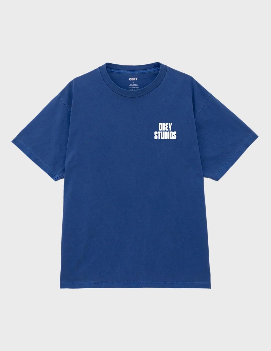 Camiseta Obey Stamped Pigment Electric Indigo
