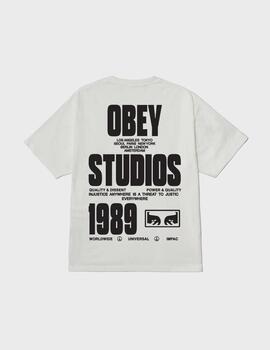 Camiseta Obey Stamped Pigment Vintage White