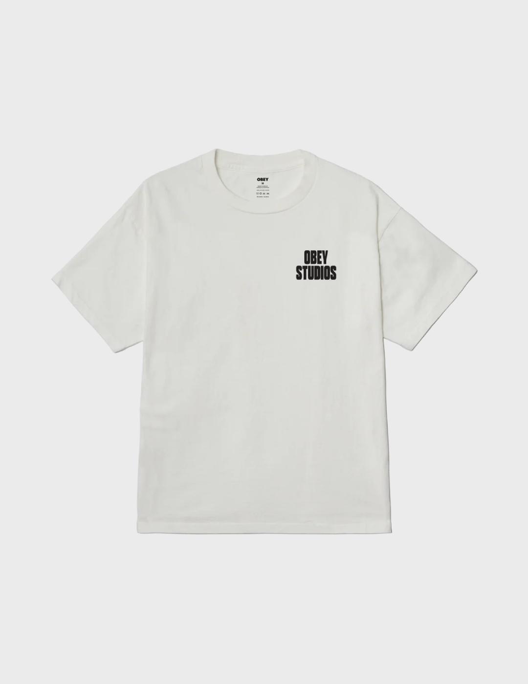Camiseta Obey Stamped Pigment Vintage White