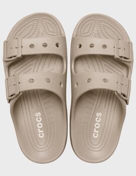 Zuecos Crocs Classics Saturday Sandal W Taupe