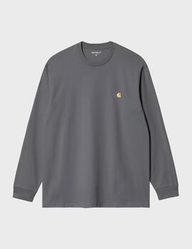 Camiseta Carhartt WIP L/S Chase Styx/Gold