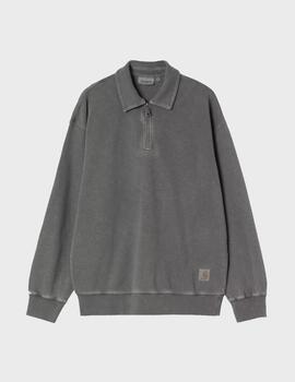 Sudadera Carhartt WIP Harper Polo Black Garment Dy