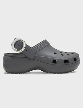 Zuecos Crocs Classic Plataform Buckle Clog Carbon
