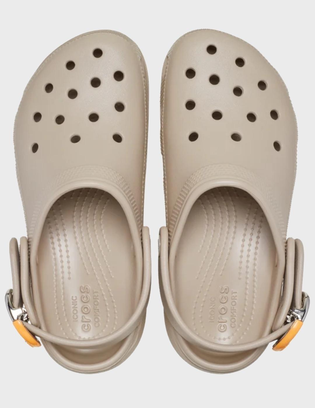 Zuecos Crocs Classic Plataform Buckle Clog Dulce