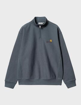 Sudadera Carhartt WIP Half Zip American Script Ore