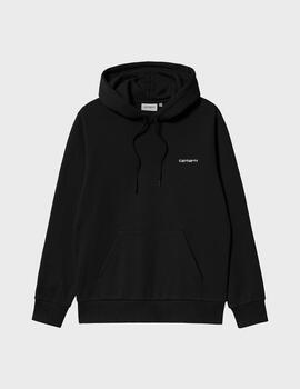 Sudadera Carhartt WIP Hooded Script Black