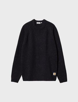 Jersey Carhartt Wip Anglistic Speckled Dark Navy