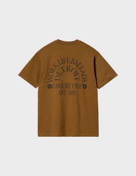 Camiseta Carhartt Wip S/S Work Varsity DeepHBrownB