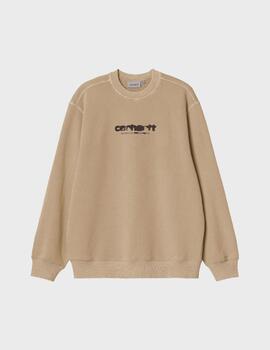 Sudadera Carhartt WIP Ink Bleed Sweat Sable/Tobacc