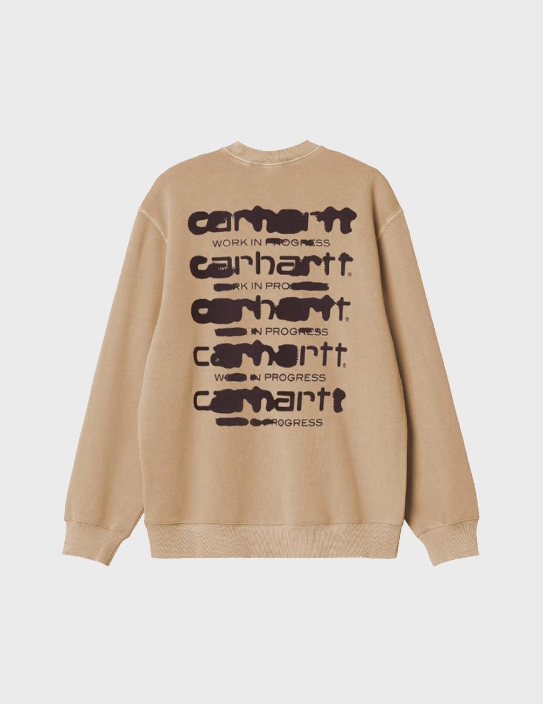 Sudadera Carhartt WIP Ink Bleed Sweat Sable/Tobacc