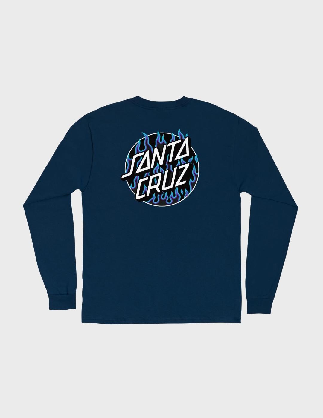 Camiseta Santa Cruz x Thrasher L/S Flame Dot