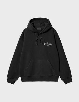 Sudadera Carhartt WIP Hooded Onyx Script Sweat Blk