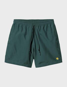 Bañador Carhartt WIP Chase Botanic/Gold