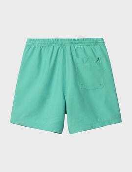 Bañador Carhartt WIP Chase Aqua Green/Gold