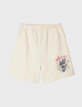 Pantalón Obey Short Angel Garden Sweat Unbleahed