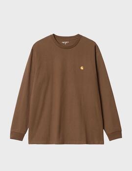 Camiseta Carhartt WIP L/S Chase TamarindGold