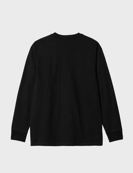 Camiseta Carhartt WIP L/S American Script Black