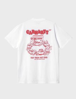 Camiseta Carhartt WIP S/S Fast Food White/Red