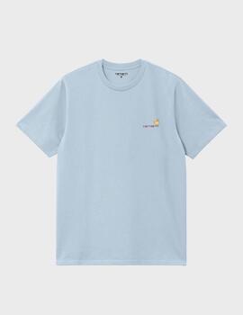 Camiseta Carhartt WIP S/S American Script FrostedB