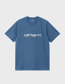 Camiseta Carhartt WIP S/s Script Sorrent/White