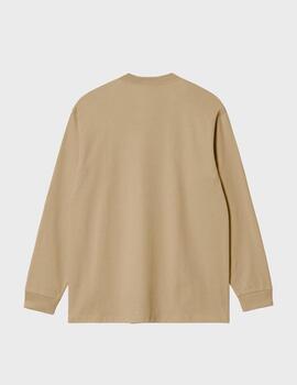 Camiseta Carhartt WIP L/s Chase Sable/Gold