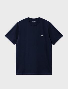 Camiseta Carhartt WIP S/s Madison Dark Navy/White