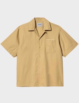 Camisa Carhartt WIP S/s Link Script Bourbon/White