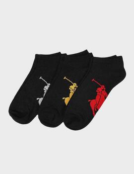 Calcetines Polo Ralph Lauren 3 pares con BigPony Black