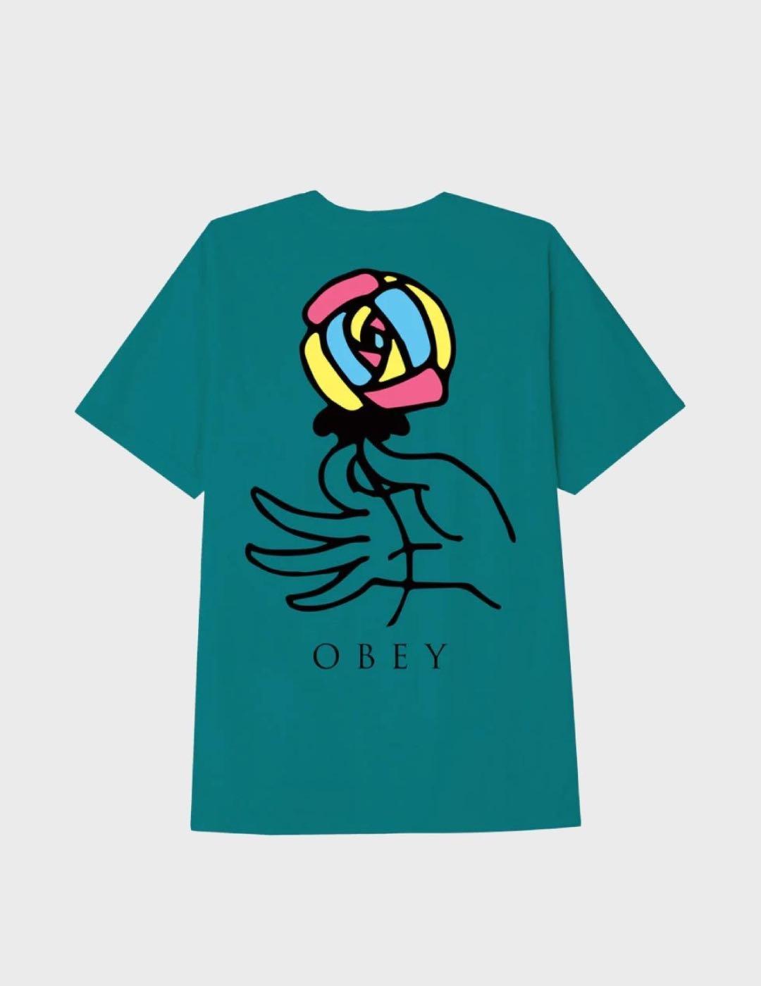 Camiseta Obey Peace Love Equality Verdigris