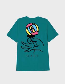 Camiseta Obey Peace Love Equality Verdigris