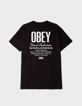 Camiseta Obey Visual Ind. Worldwide Black