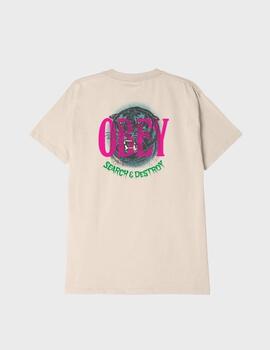 Camiseta Obey Search & Destroy Tiger Cream