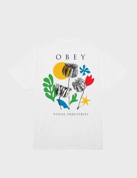 Camiseta Obey Flowers Papers Scissors White
