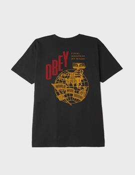 Camiseta Obey Hammer Globe Black