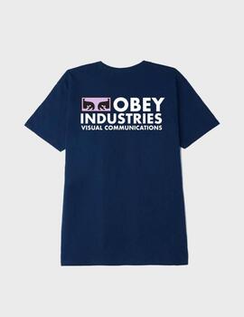 Camiseta Obey Visual Communications Navy