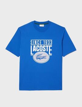 Camiseta Lacoste Loose Fit TH7315 00 IXW Bleu-Ixw
