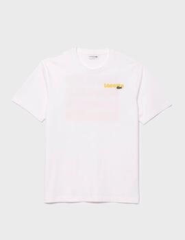 Camiseta Lacoste TH7544-00 Efecto Lavado Blanco001