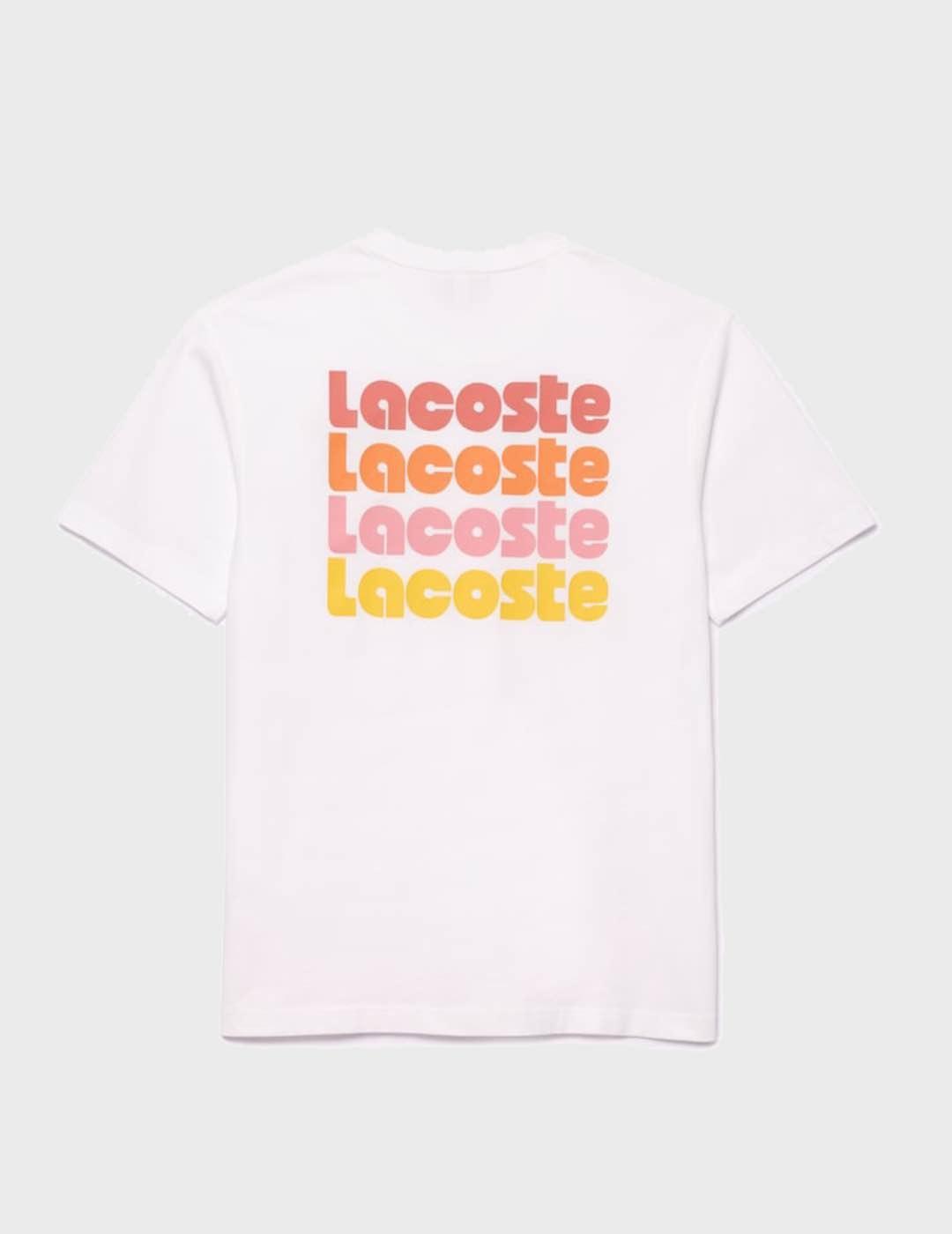 Camiseta Lacoste TH7544-00 Efecto Lavado Blanco001