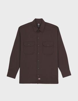 Camisa Dickies Work Shirt L/S DbxDarkBrown