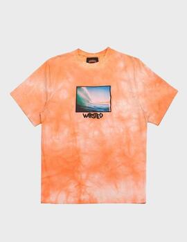 Camiseta Wasted Paris Sorry Marble Dye TangerineWh